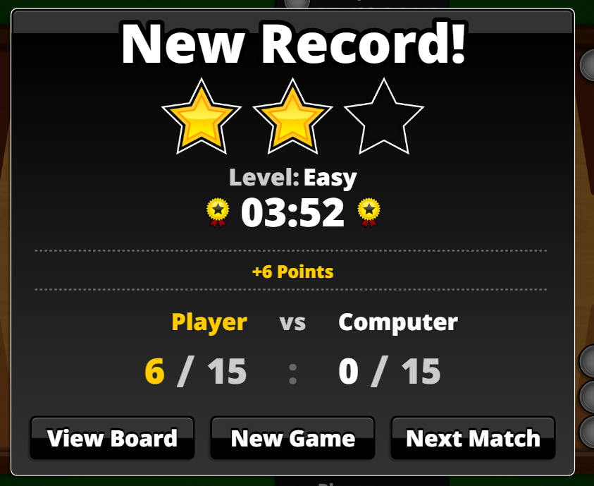 Backgammon New Record