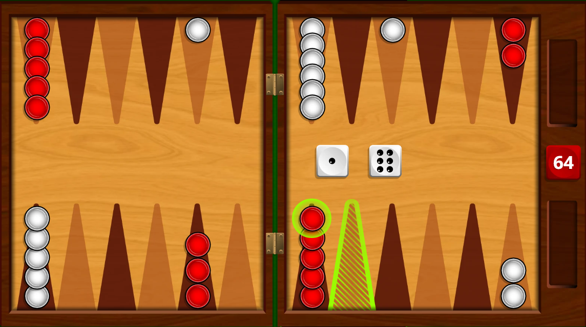 Backgammon Roll Dice